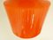 Rippled Structure Orange Glass Pendant Light, 1970s 7