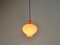 Orange Glass Pendant Lights by Hans Agne Jakobsson, 1960s, Set of 2 5