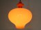 Lampes à Suspension en Verre Orange par Hans Agne Jakobsson, 1960s, Set de 2 6