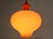 Orange Glass Pendant Lights by Hans Agne Jakobsson, 1960s, Set of 2 6