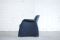 Vintage Swiss Dark Blue Leather Armchair from de Sede 4