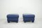 DS17 Blue Leather Ottomans from de Sede, 1990s, Set of 2 3