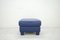 DS17 Blue Leather Ottomans from de Sede, 1990s, Set of 2 8