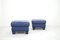 DS17 Blue Leather Ottomans from de Sede, 1990s, Set of 2, Image 2