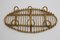 Oval Rattan Coat Rack, 1960s, Image 1