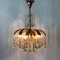6-Light Chandelier with Glass Drops from Palwa, 1970s 3