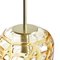 East German Amber Glass Ceiling Light from Doria, 1970s 2