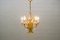 Vintage Italian Gilt Sheaf of Wheat Pendant Lamp 4