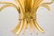 Italienische Vergoldete Vintage Hängelampe in Weizenbündel Optik 8