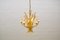 Vintage Italian Gilt Sheaf of Wheat Pendant Lamp 1