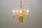 Vintage Italian Gilt Sheaf of Wheat Pendant Lamp 3