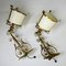 Lámparas de pared inglesas Arts & Crafts de latón, década de 1900. Juego de 2, Imagen 3