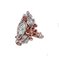 Rose Gold and Silver Cocktail Ring with Green Amethyst 2