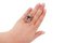 9kt Rose Gold and Silver Ring with Diamonds and Amethysts 4