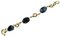 Armband aus 18 Karat Gold mit blauem und schwarzem Gestreiftem Achat und Rubinen 2