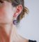 White Gold Earrings with Amethysts, Tsavorite, Diamonds and Enamel, Set of 2 4