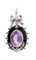 White Gold Earrings with Amethysts, Tsavorite, Diamonds and Enamel, Set of 2 2