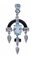 Platinum Dangle Earrings with Aquamarine Topazs, Diamonds and Onyx, Set of 2 2