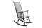 Scandinavian Black Rocking Chair, 1960s 1