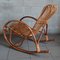 Italienischer Schaukelstuhl aus Rattan & Gebogenem Bambus, 1960er 5