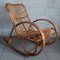 Italian Rocking Chair in Rattan and Curved Bamboo, 1960s, Image 1