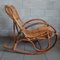 Italienischer Schaukelstuhl aus Rattan & Gebogenem Bambus, 1960er 2