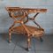 Rattan and Bamboo Bar Cart with Wheels Design Italia Tropical Mid-Century 1960, Image 4