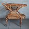 Rattan and Bamboo Bar Cart with Wheels Design Italia Tropical Mid-Century 1960, Image 5