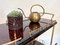 Large Serving Bar Cart or Trolley with Brass Details by Aldo Tura, Italy, 1960s 33