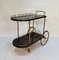Large Serving Bar Cart or Trolley with Brass Details by Aldo Tura, Italy, 1960s 1