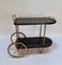 Large Serving Bar Cart or Trolley with Brass Details by Aldo Tura, Italy, 1960s 10