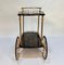 Large Serving Bar Cart or Trolley with Brass Details by Aldo Tura, Italy, 1960s 18