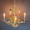 Lampadario floreale in ceramica, Italia, anni '60, Immagine 2
