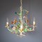 Lampadario floreale in ceramica, Italia, anni '60, Immagine 1