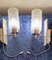 Lampade da parete vintage con staffa e paralume in metallo nichelato, Germania, anni '70, set di 2, Immagine 1