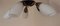 Lampada da soffitto Mid-Century piatta con struttura in metallo laccato nero, Immagine 2