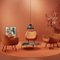 Rm58 Matt Red Polyethylene and Powder-Coated Steel Armchair by Vzor 13