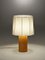 Karamelfarbene mittelgroße Sonora Tischlampe aus Leinen von Nassi 5