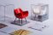 Rm58 Classic Red Composite Seat and Powder-Coated Steel Legs Armchair by Vzor 10