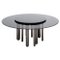 Discoteca 200 Runder Tisch aus Nickel & Rauchglas von Casa Casati 1