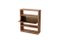 Open Textured Natural Wood Shelves with Metallic Bronze Finish by Ultramobili 4