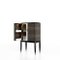 Walnut and Black Mat Lacquered Legs Gbar Bar Cabinet by Ultramobili 6