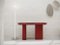 Oval Coral Red Console with Inserted Black Marble Top by Ultramobili 8