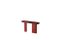 Oval Coral Red Console with Inserted Black Marble Top by Ultramobili 4