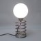 Lampe Spring Blanche et Argentée, 1970s 2