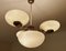 Lampe à Suspension Art Déco en Laiton et Verre, 1930s 2