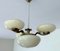 Lampada a sospensione Art Déco in ottone e vetro, anni '30, Immagine 13
