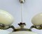 Lampada a sospensione Art Déco in ottone e vetro, anni '30, Immagine 19