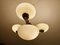 Lampada a sospensione Art Déco in ottone e vetro, anni '30, Immagine 5