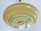 Lampe à Suspension Art Déco en Bras & Verre, 1930s 4